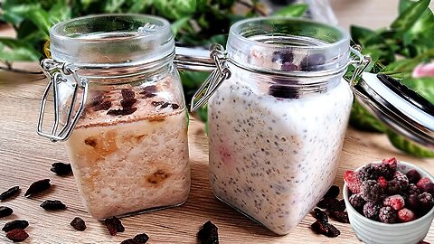 You will eat this delicious and healthy breakfast every day! Easy overnight oats in 3 minutes!