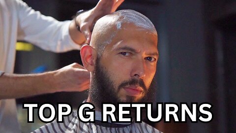 Andrew Tate Shaves His Head Bald Again (2023)