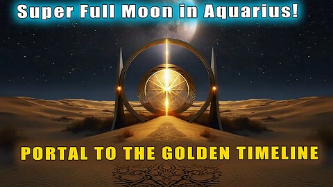 Super Full Moon in Aquarius! ETERNAL MOTHER'S EYE ~ PORTAL TO THE GOLDEN TIMELINE (Ancient Wisdom).