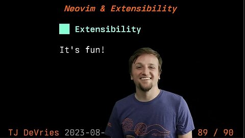 Neovim & Extensibility - My Talk from Jane Street