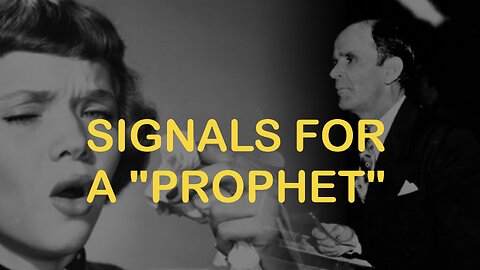 William Branham Explains A Signal Used For "Discernment"