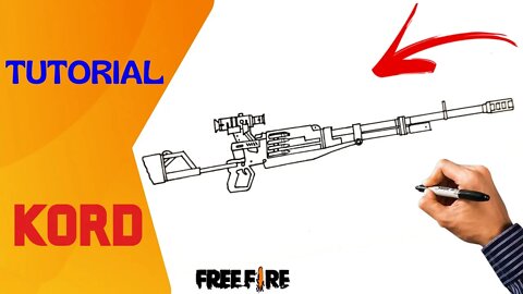 Como Desenhar a Arma Kord do Free Fire