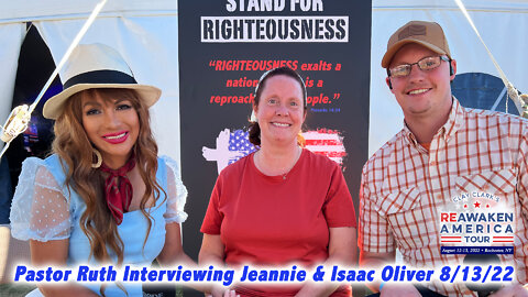 Jeannie and Isaac Oliver Interview at Reawaken America Tour in Batavia/Rochester, NY 8/13/22 Day 2