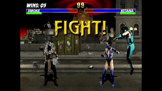 Ultimate Mortal Kombat 3 Plus Beta 2 - Human Smoke - Ultimate Difficult - No Continues