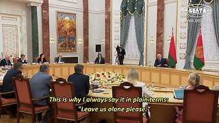 Lukashenko to Western journalist: "Leave us alone [and there will be no nuclear war]"