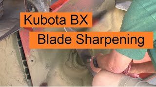 Kubota BX25D Mower Deck Blade Sharpening