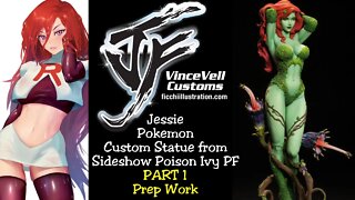 Jessie Pokemon Custom Statue from Sideshow Poison Ivy Part 1 Prep Work