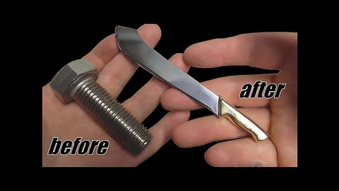 Making a Mini Machete from a Stainless Bolt