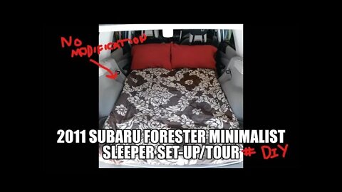 09-13 Subaru Forester Minimalist sleeping (in back cargo area) tour!