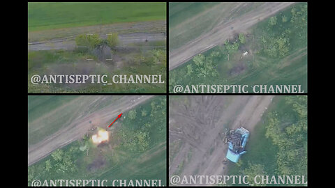 Russian Lancet UAV hits 2A36 "Giatsint-B" towed howitzer of Ukrainian army