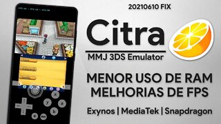 NOVO CITRA MMJ com MELHORIA DE PERFORMANCE E MENOR CONSUMO DE RAM! | Citra MMJ 20210610 FIX