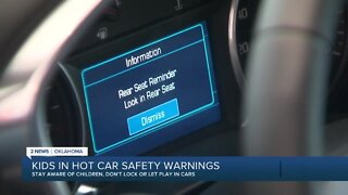Safety warnings for kids in hot cars