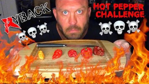 Ryback Eats 3 of the Hottest Peppers in the World!Carolina Reaper,Chocolate Bhutla & Dragons Breath