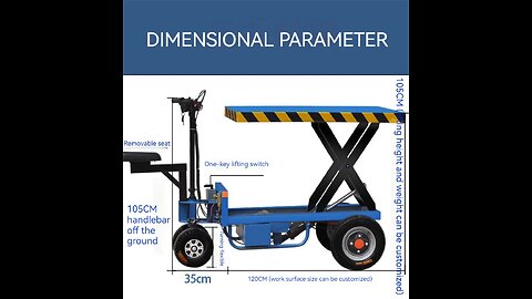 Electric Flatbed Trolley Hydraulic Mobile Lift