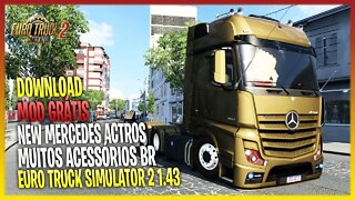 NEW MERCEDES ACTROS BR CHEIO DE ACESSÓRIOS EURO TRUCK SIMULATOR 2