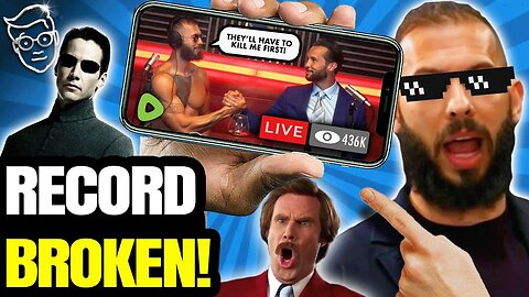 Andrew Tate's Return BREAKS Internet LIVE Streaming Record | Then POWER Gets Cut Off!?