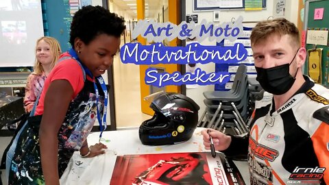 Art & Moto Motivational Speaker | Irnieracing Inspiring & Inspired By Young Artists