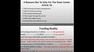 Billerica Town Center Project Financial Fact v Financial Fallacy; The Petition for a Town Wide Vote