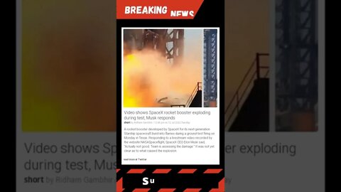 Breaking News: Video shows SpaceX rocket booster exploding during test, Musk responds #shorts #news