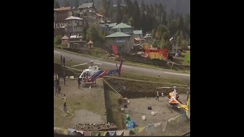 Plane crashes into 2 helicopters