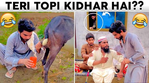 Teri Topi 🧢 Kidher Hey 😂 Funny Video Must Watch 😆 Khizar Omer Funny Video 2023