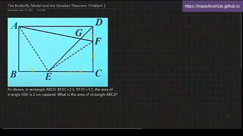 6th Grade Butterfly Model and Dovetail Theorem: Problem 1