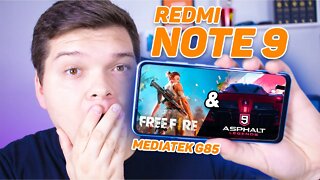 Redmi Note 9 no FREE FIRE e ASPHALT 9! SERÁ QUE O MEDIATEK G85 DEU CONTA? Teste em jogos