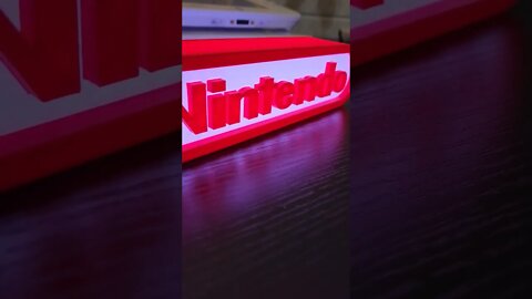 Competed 3D Printed LED Nintendo Sign