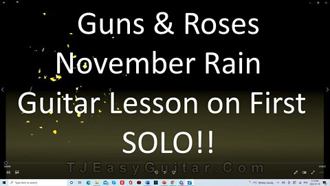 Guns and Roses - November Rain - Guitar Lesson