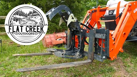 Trying Pallet Forks With The Grapple (Artillian Modular Tractor Grapple)
