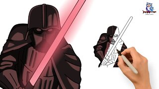 How To Draw Darth Vader Star Wars - Easy Art Tutorial