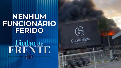 Grande incêndio atinge fábrica da Cacau Show no Espírito Santo | LINHA DE FRENTE