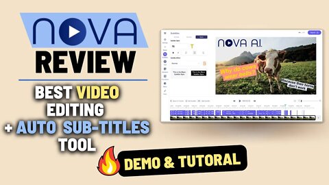 Nova ai Review, Demo + Tutorial | Video Editor with Automatic Subtitle/Captions 🔥