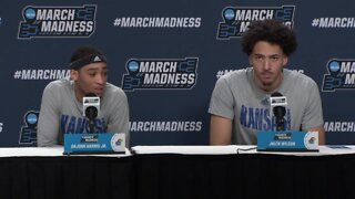 KU hoops players Dajuan Harris, Jalen Wilson speak to media Wednesday