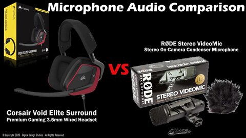 Microphone Audio Comparison - Corsair Void Elite Gaming Headset vs RODE Stereo VideoMic