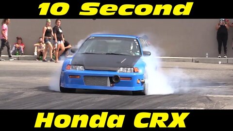 10 Second Honda CRX Drag Racing Import Face Off