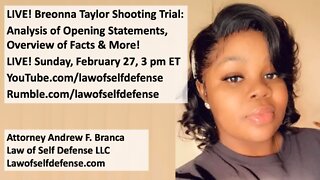 LIVE! Breonna Taylor Shooting Trial: Analysis of Opening Statements