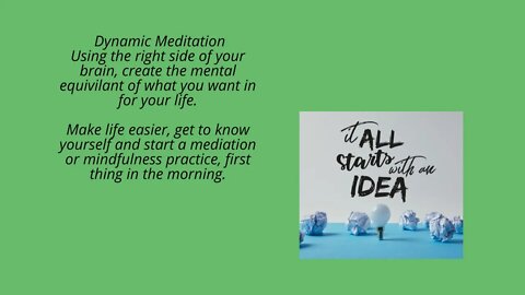 Dynamic Meditation. Why do you want to improve your imagination?