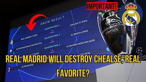 🚨🚨 [Important] Real Madrid faces Chelsea in the Champions quarterfinals; City faces Bayern 🚨🚨