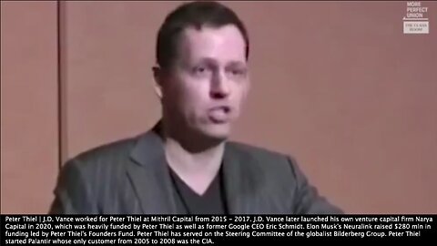 Peter Thiel | What Is Thiel Talking About? "Initial Founding Vision Was We Were Going to Use Technology to Change the Whole World & Overturn Monetary System of the World. We Could Never Win An Election." - J.D. Vance's Partner