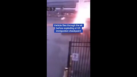 Vehicle Flies Through the Air and Explodes on Rainbow Bridge