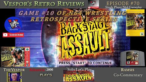WCW Backstage Assault (N64)| N64 Wrestling Retrospective #10 | 🤼🎮