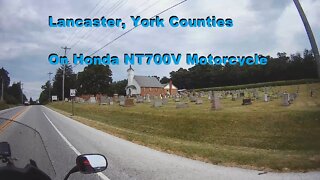 Scenic Motorcycle ride through Lancaster and York County PA - includes close call