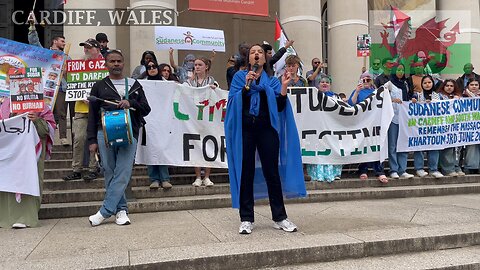 March for Sudan and Palestine, Museum of Cardiff