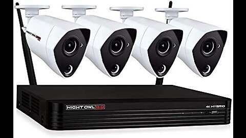 Night Owl CCTV Video Home Security Camera System with 4 Wired 1080p HD IndoorOutdoor Cameras w...