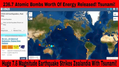 Huge 7.6 Magnitude Earthquake Strikes Papua New Guinea! Pressured From Behind Earth! #Tsunami