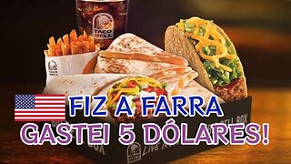 FUI NO TACO BELL EM MIAMI E COMI MUITO POR 5 DÓLARES!!!