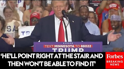 VIRAL MOMENT: Crowd Explodes Into Cheers As Trump Does Brutal Impression Of Biden Walking Off Stage