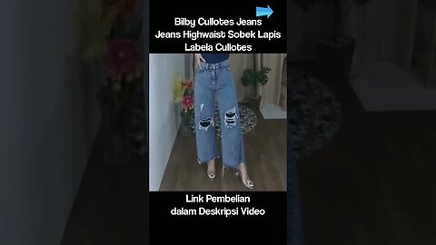 Jeans Highwaist Sobek Lapis: Bilby Cullotes - Review Labela Cullotes! #shorts #shopee