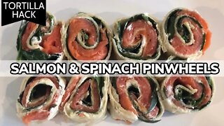 Smoked Salmon and Spinach Pinwheels (Tortilla Hacks) for Appetizer Lunch or Snack | RACK OF LAM